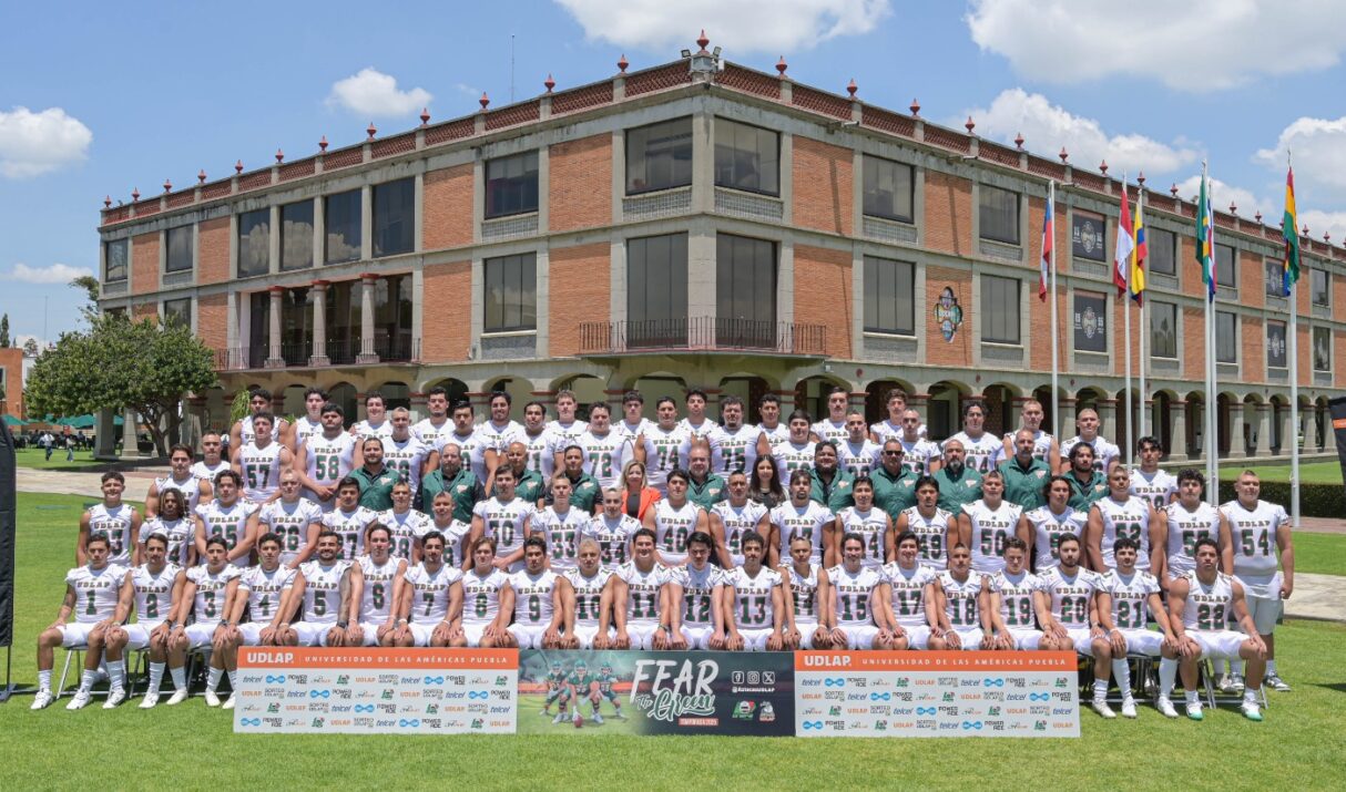 Los Aztecas UDLAP, listos para defender los colores verde y naranja en la temporada 2025 de futbol americano 