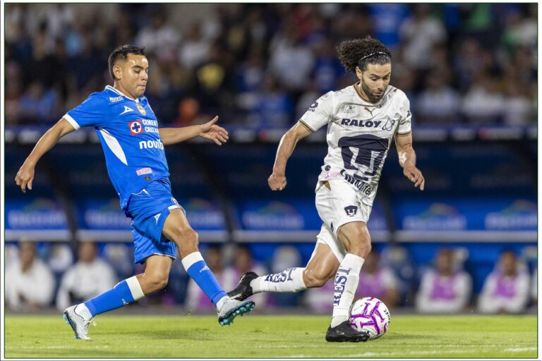 Pumas y Cruz Azul protagonizan un cardiaco y emocionante empate a tres goles en el Estadio Olímpico Universitario